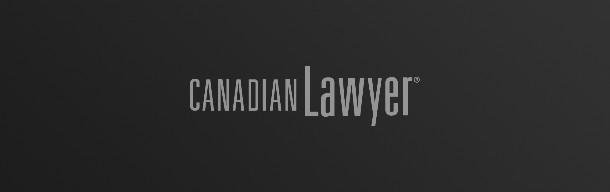 Canadian Lawyer logo on dark gradient background