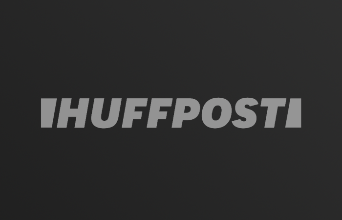 Huffington Post logo on dark gradient background