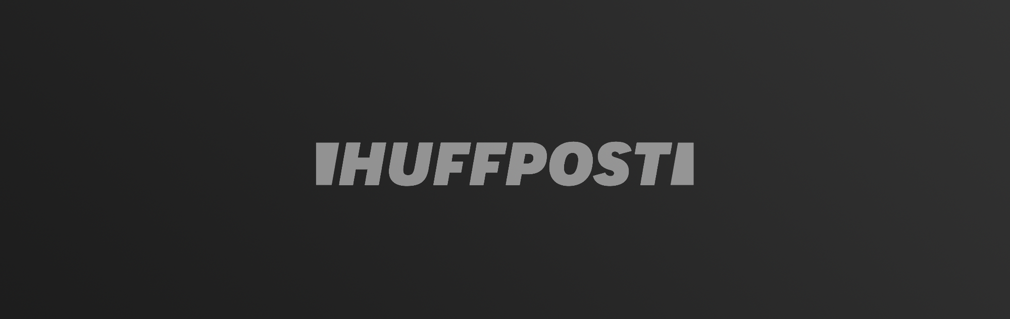 Huffington Post logo on dark gradient background