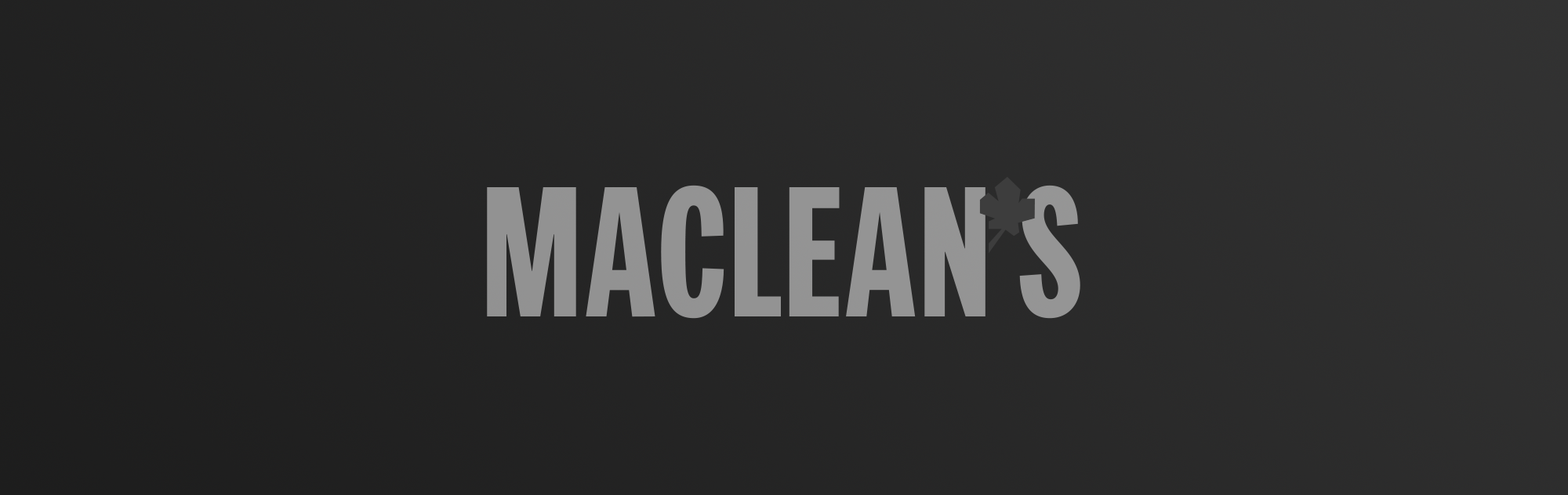 Maclean's logo on dark gradient background