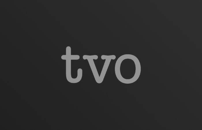 TVO logo on dark gradient background