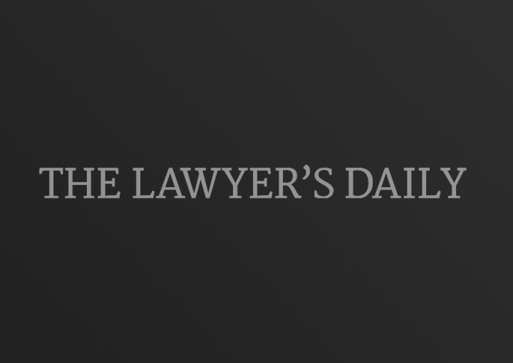 The Lawyer's Daily logo on dark gradient background