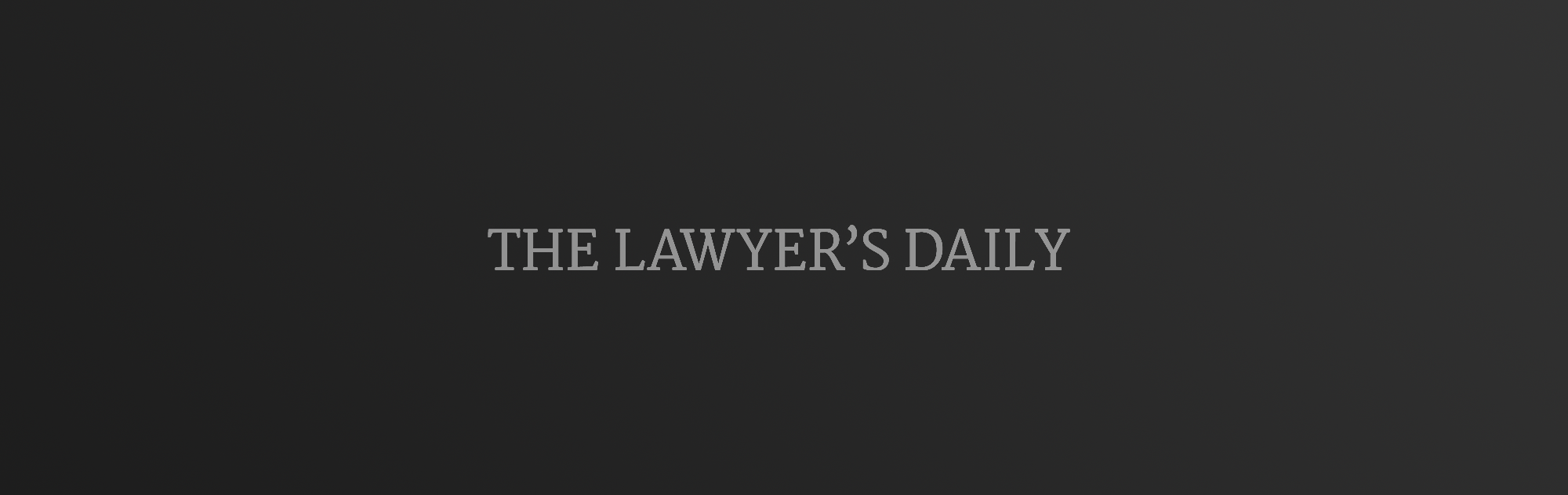 The Lawyer's Daily logo on dark gradient background