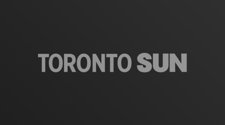 Toronto Sun logo on dark gradient background