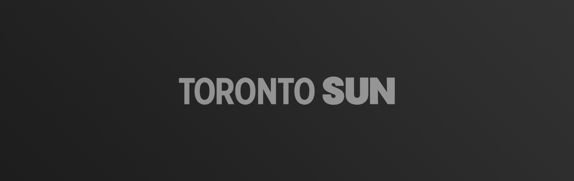 Toronto Sun logo on dark gradient background