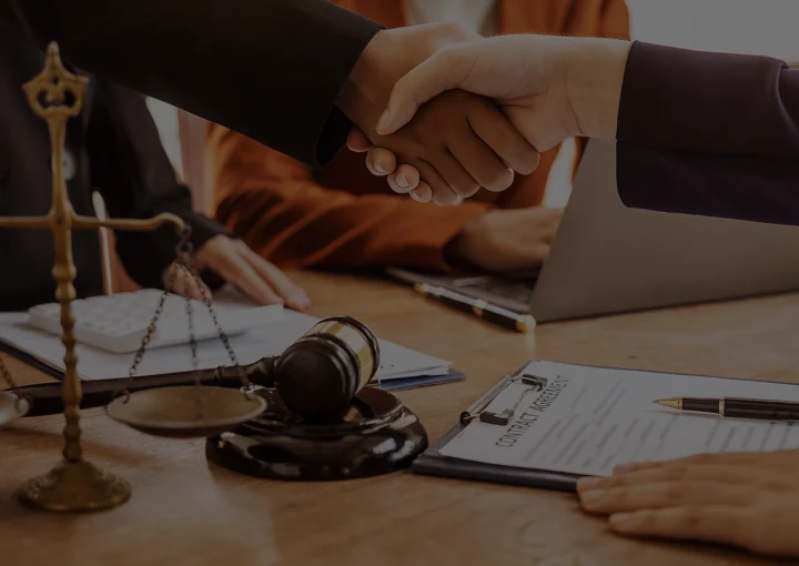 Shaking hands, Lawyers offer legal guidance, stand for clients in court, and aid with legal paperwork