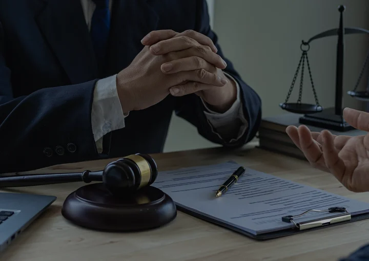 lawyer discusses and explains the business terms of contracts with clients in law firms