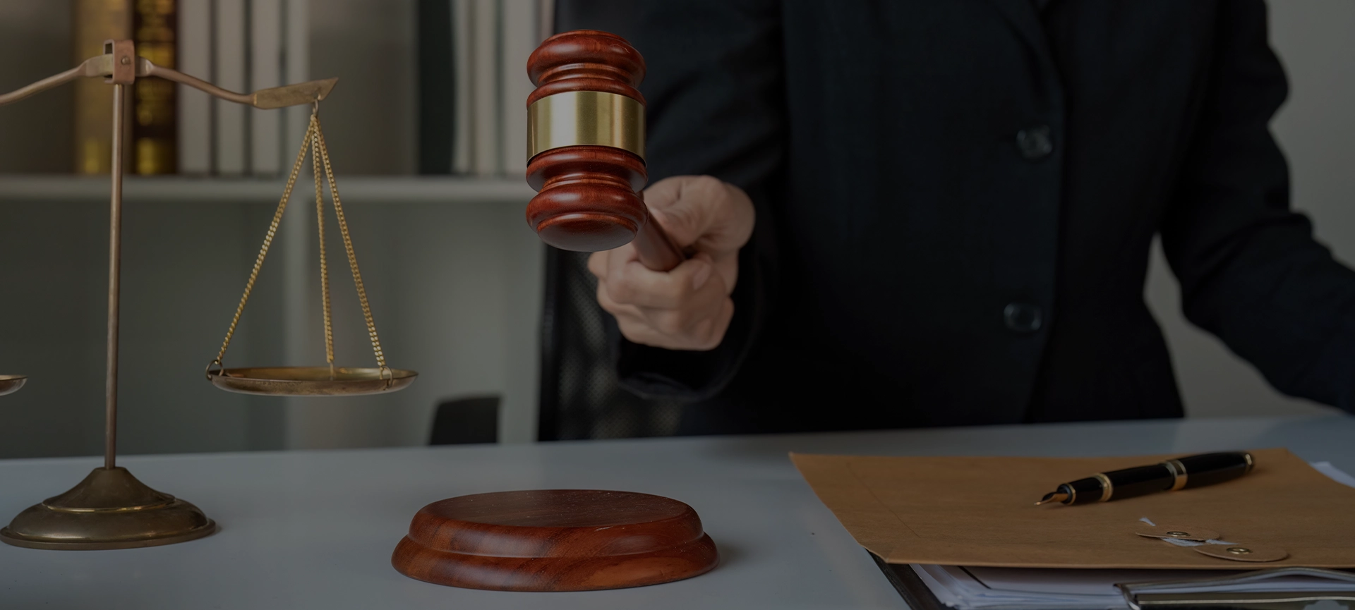 A lawyer passionately presenting a case in a courtroom emphasizing justice through legal action.