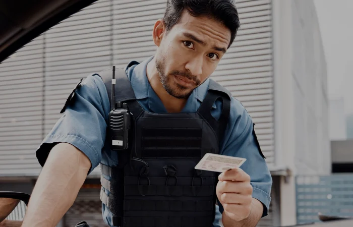 drivers license or police officer in city to check info for law enforcement