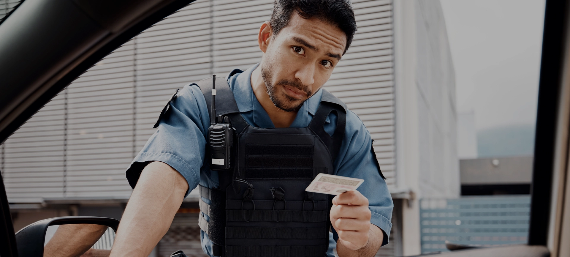 drivers license or police officer in city to check info for law enforcement